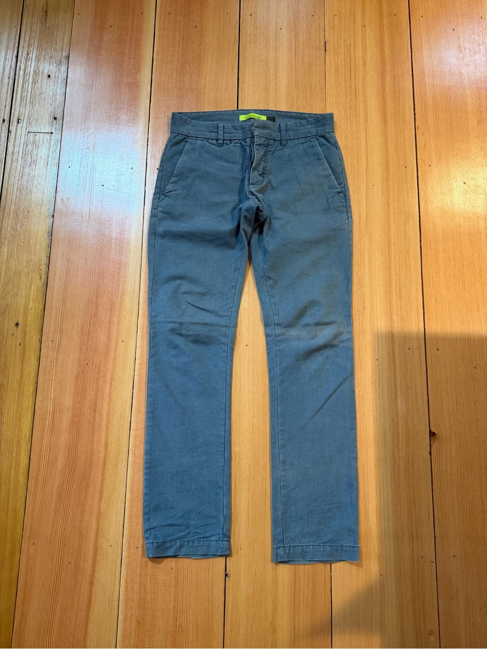 Topman UK Slim Straight Chinos in Slate Blue